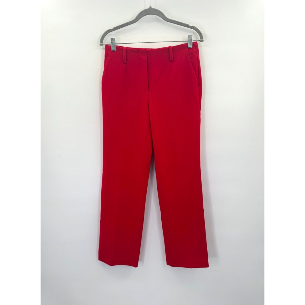 Talbots Southampton Red Tailored Straight Leg Dress Pant 2P Prep Nautical Office